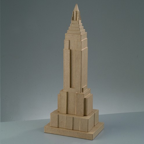Empire State Building, aus Pappmachè, 17 x 12 x 42,5 cm