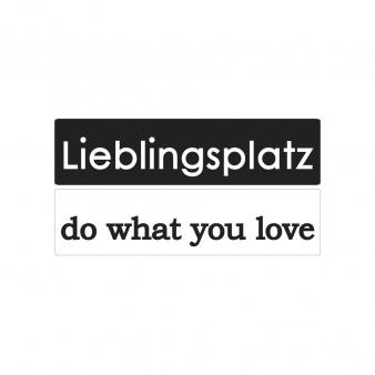 Einlege-Label, 60x15 mm, lieblingsplatz, do what you love