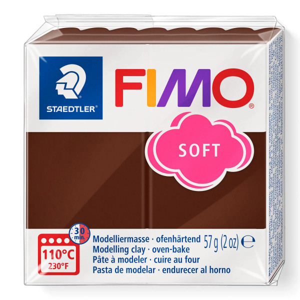 FIMO soft, Modelliermasse, 57 g, Schokolade