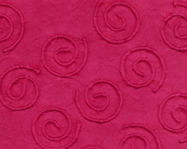 Naturpapier Spiralen geprägt, 50x70 cm, pink