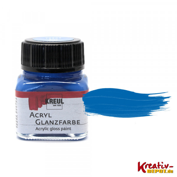 Kreul Acryl-Glanzfarbe, 20 ml, Blau