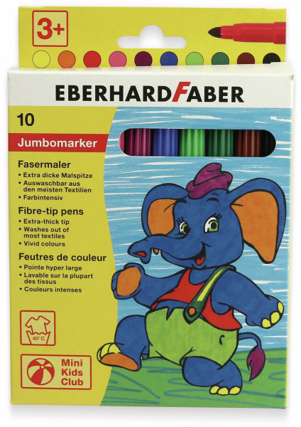 EBERHARD FABER Jumbo Marker, 10 Farben