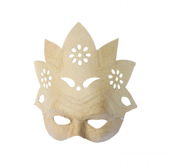 dècopatch Maske Blume, aus Pappmaché, 9x23x22 cm