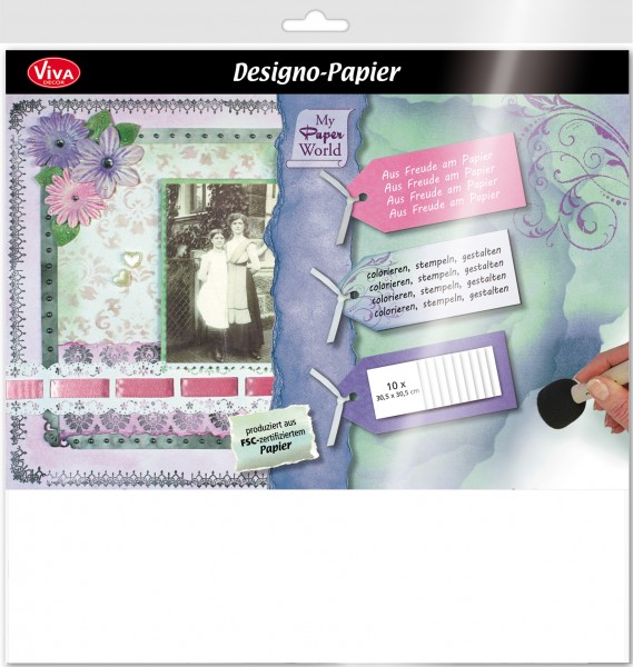 Viva Decor Designo-Papier, 240 g/m², 10 Blatt, 30,5x30,5 cm