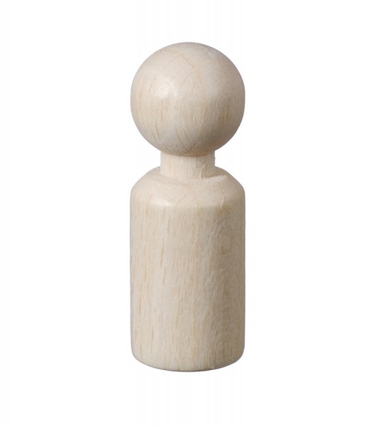 Figuren-Kegel, aus Holz, 38 x 14 mm, 6 Stück