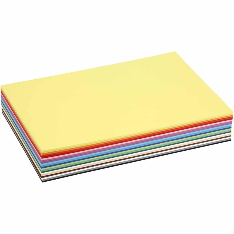 30 Blatt Bastelkarton DIN A4 Frühlingsfarben-artdee®-180g/m² 