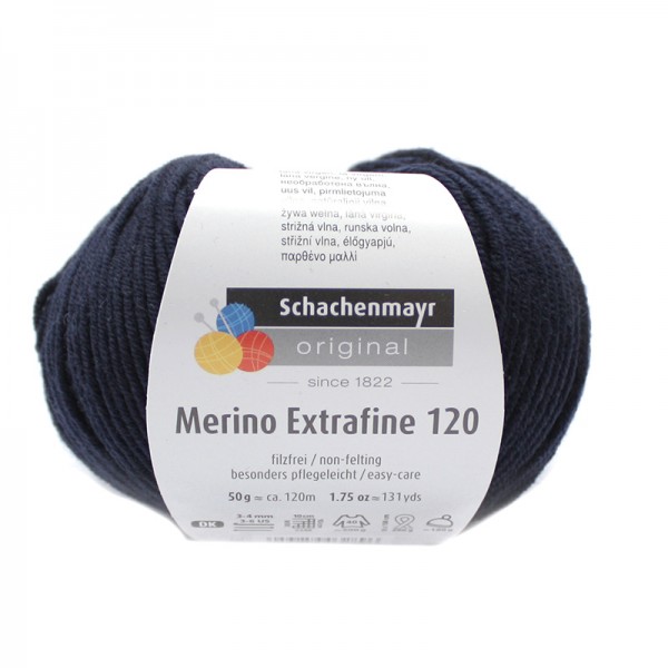 Die Schachenmayr Wolle - Merino Extrafine, marine