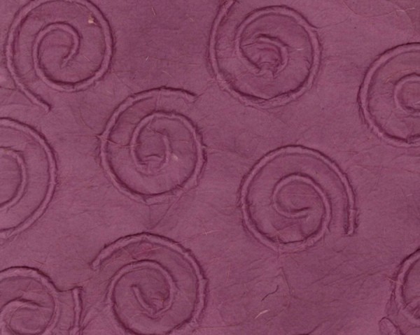 Naturpapier Spiralen geprägt, 50x70 cm, violett