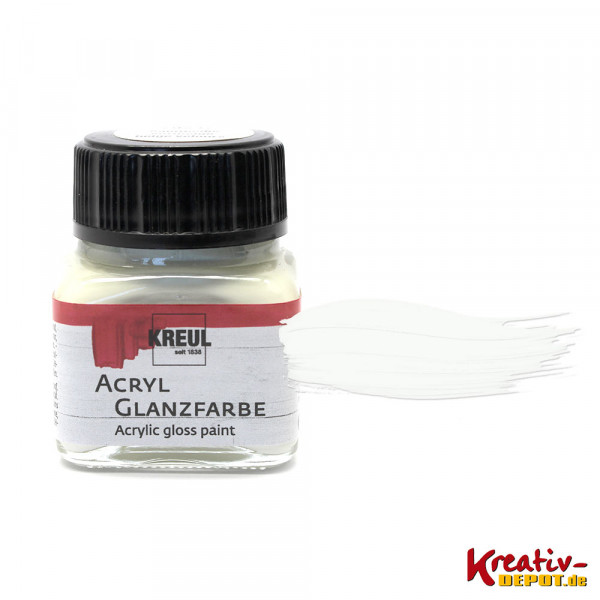 Kreul Acryl-Glanzfarbe, 20 ml, Weiß