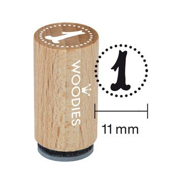 Woodies Mini Holzstempel, Ø 15 mm, 1