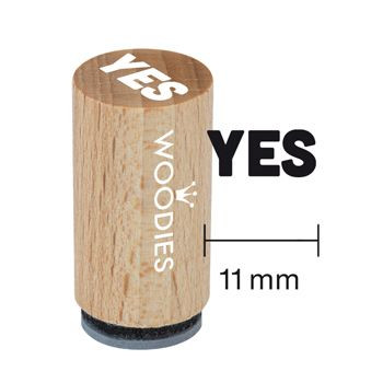 Woodies Mini Holzstempel, Ø 15 mm, YES