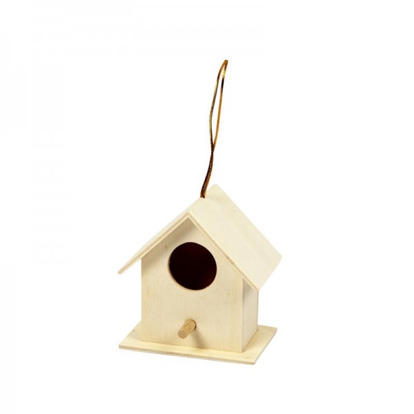 Mini-Vogelhaus, aus Holz, 4 x 5 x 6 cm