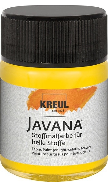 KREUL Javana Stoffmalfarbe für helle Stoffe, 50 ml, Goldgelb
