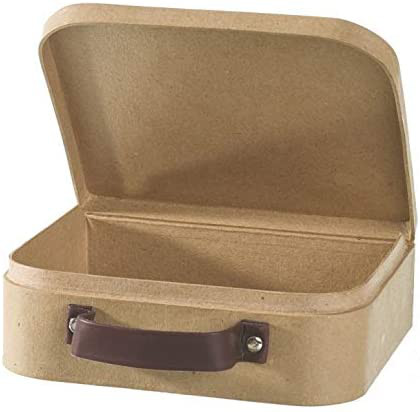 Koffer aus Pappmaché, Box Koffer, 21 x 17,5 x 6,5 cm