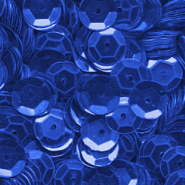 Pailletten, rund, gewölbt, 6 mm, 1400 St, dkl.blau-metallic