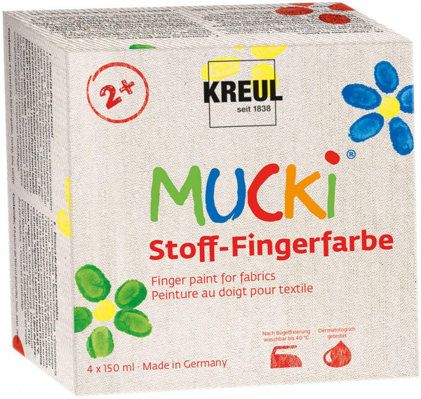 MUCKI Stoff-Fingerfarbe Set