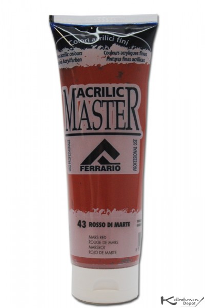 Ferrario Acrilic Master Acrylfarbe, 250 ml, Marsrot