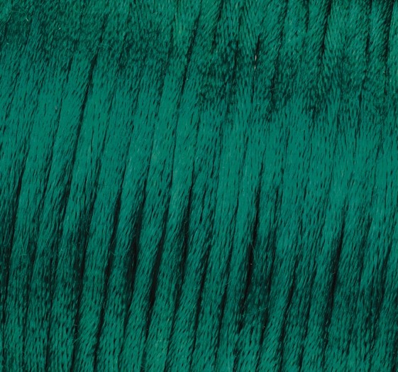 Satin Flechtkordel, Länge 6 m, Stärke 2 mm, dunkelgrün