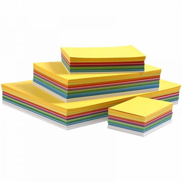 Frühlingskarton, 180 g/m², A3-A4-A5-A6, 1500 Blatt, sort. Farben