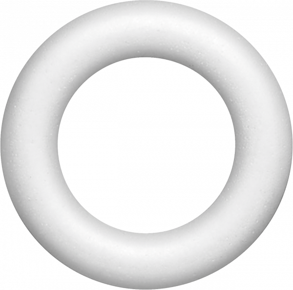 Styropor-Ring, voll, weiß, 25 cm Ø