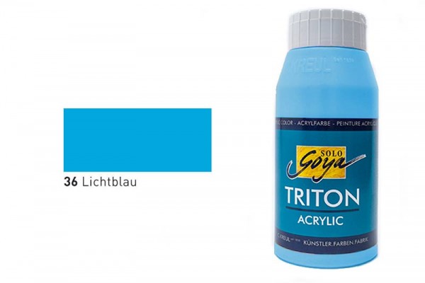 SOLO GOYA TRITON ACRYLIC BASIC, 750 ml, Lichtblau