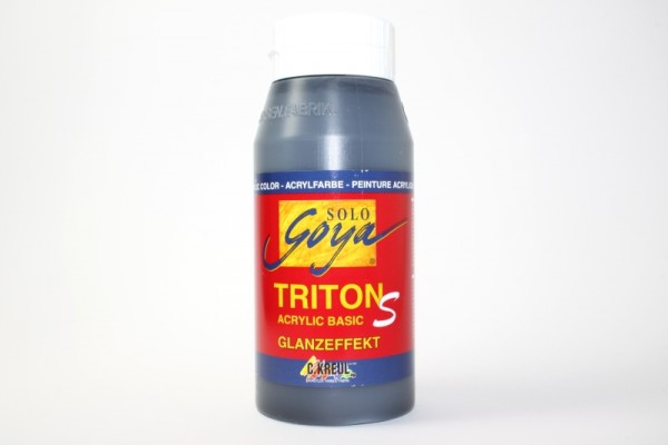 Solo Goya Triton S, Acrylfarbe mit Glanzeffekt, 750 ml, Schwarz
