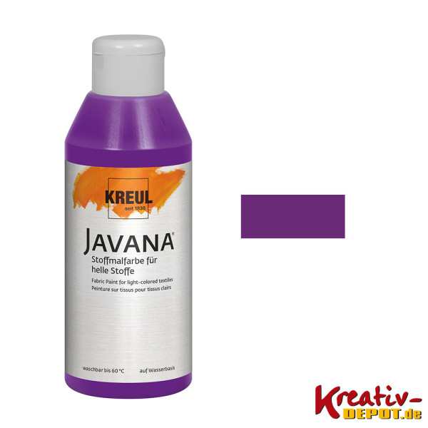 KREUL Javana Stoffmalfarbe für helle Stoffe 250 ml - violett