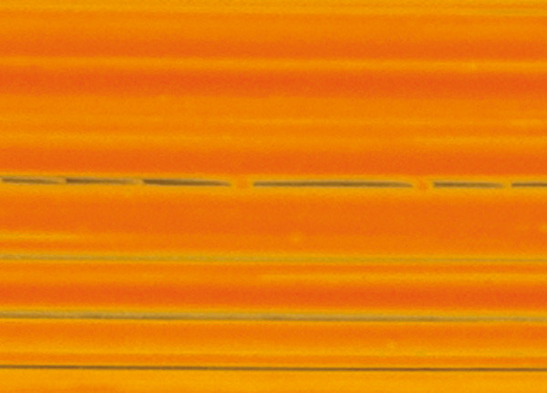 Verzierwachsplatte, gestreift, 200x100x0,5mm, dkl. orange