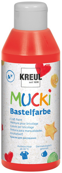 Mucki Bastelfarbe, 250 ml, Rot