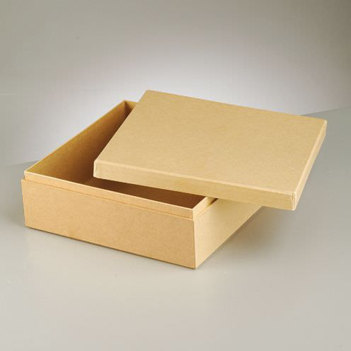 Box für Servietten, aus Pappmaché, 22 x 22 x 8 cm
