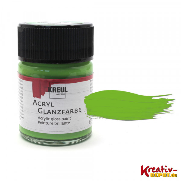 Kreul Acryl-Glanzfarbe, 50 ml, Lindgrün
