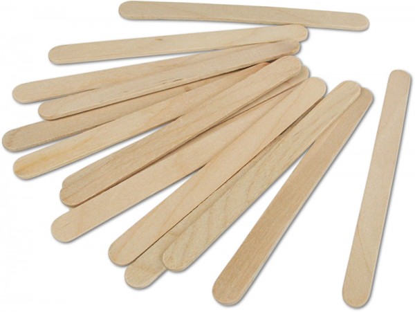 Bastelhölzer/ Eisstiele, aus Holz, 110 x 11 x 2 mm, 50 Stück