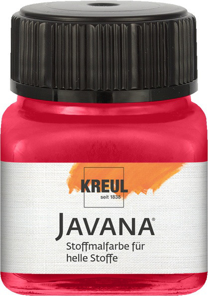 KREUL Javana Stoffmalfarbe für helle Stoffe, 20 ml, Karminrot