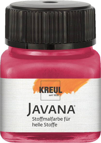 KREUL Javana Stoffmalfarbe für helle Stoffe, 20 ml, Rubinrot