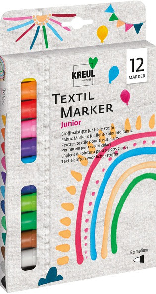 KREUL Textil Marker medium Junior 12er Set