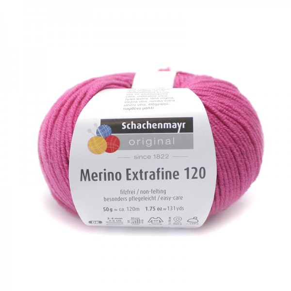 Die Schachenmayr Wolle - Merino Extrafine, pink