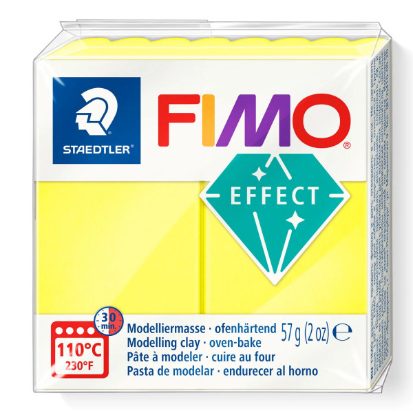 FIMO effect, Modelliermasse, 57 g, Neon Gelb
