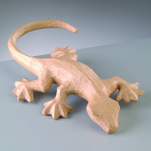 Gecko, aus Pappmachè, 38 x 25,5 x 6 cm