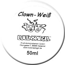 Eulenspiegel Clown-Weiß, 50 ml