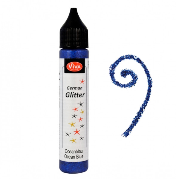 German-Glitter, 28 ml, Ozeanblau