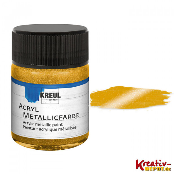 Kreul Acryl-Metallicfarbe, 50 ml, Gold