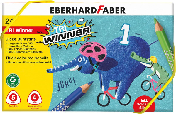 EBERHARD FABER Tri Winner Farbstifte, Box 24-teilig