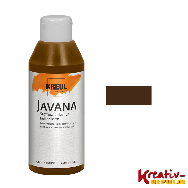 KREUL Javana Stoffmalfarbe für helle Stoffe 250 ml - dunkelbraun