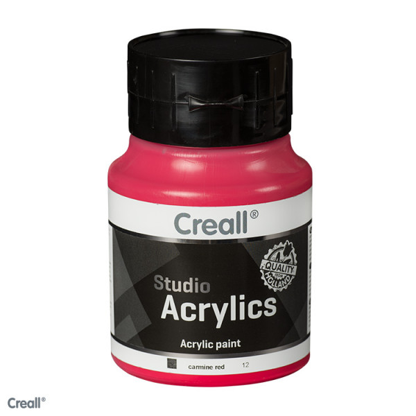 Creall-studio Acrylfarbe, 500 ml, Karminrot