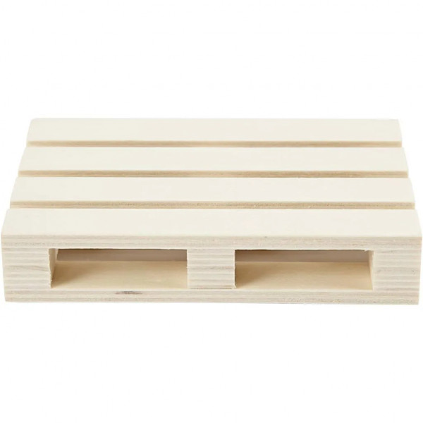 Mini-Holzpalette, H: 2,5 cm, L: 12 cm, B: 8 cm