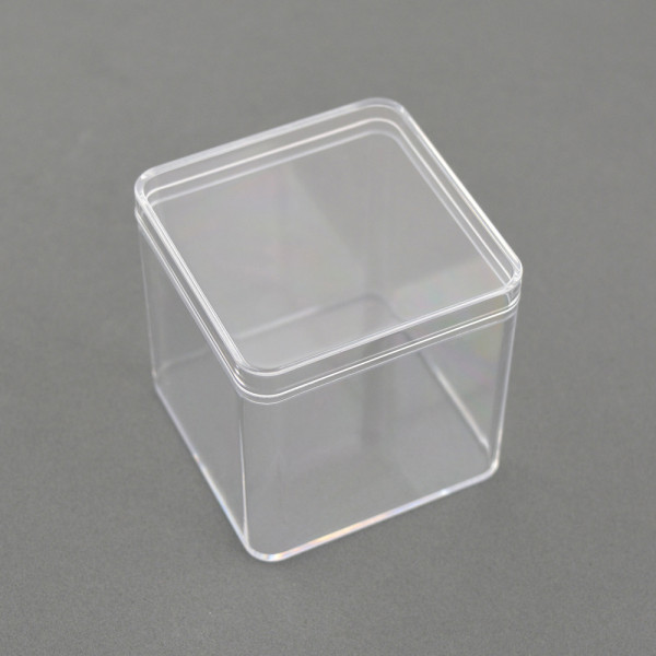 Kunststoffbox, quadratisch, transpartent, 5,5cm