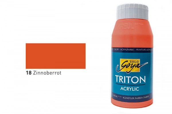 SOLO GOYA TRITON ACRYLIC BASIC, 750 ml, Zinnoberrot