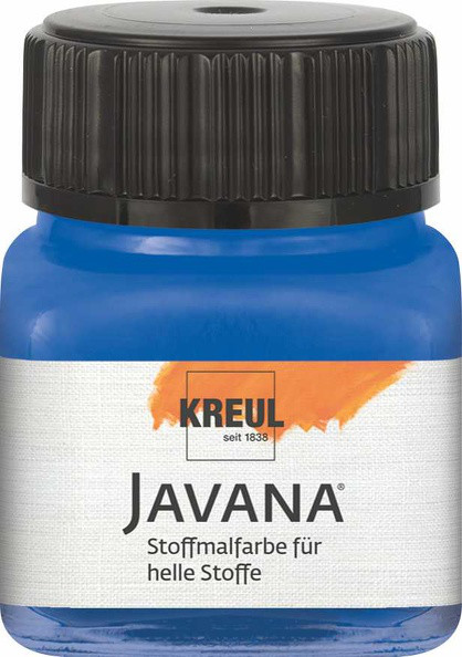 KREUL Javana Stoffmalfarbe für helle Stoffe, 20 ml, Royalblau