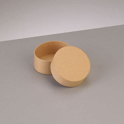 Box Rund, aus Pappmaché, Ø 6,5 x 2,7 cm