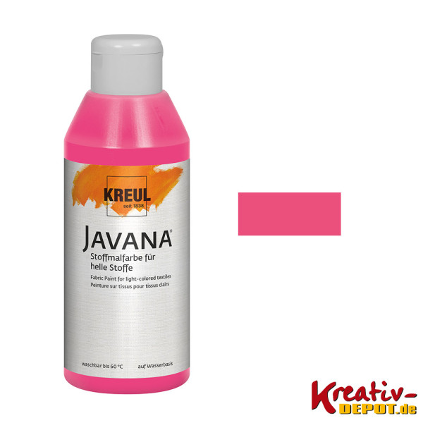 KREUL Javana Stoffmalfarbe für helle Stoffe 250 ml - pink